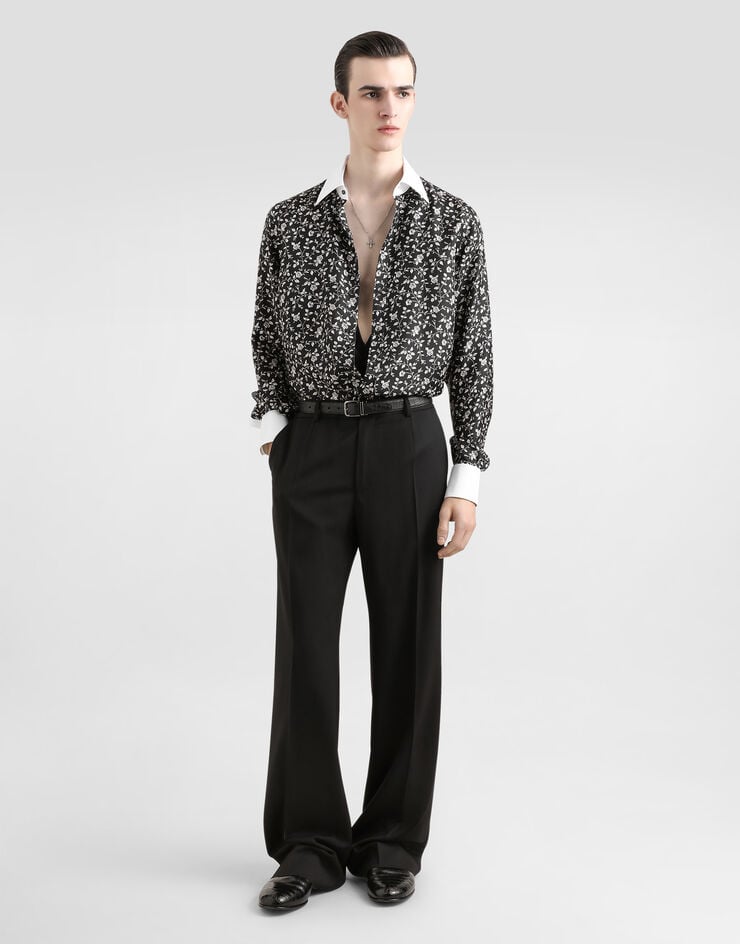 Dolce & Gabbana Camisa de seda con estampado Corbatería Solo hoy
