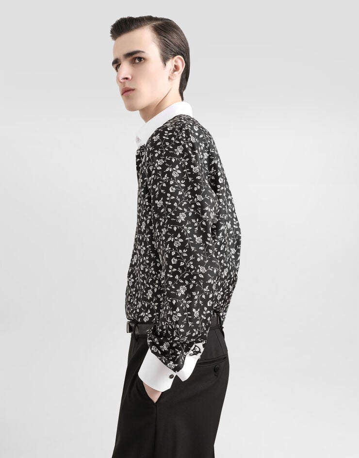 Dolce & Gabbana Camisa de seda con estampado Corbatería Solo hoy