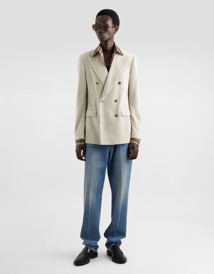 Dolce & Gabbana Chaqueta de botonadura doble en terciopelo Promoción trimestral