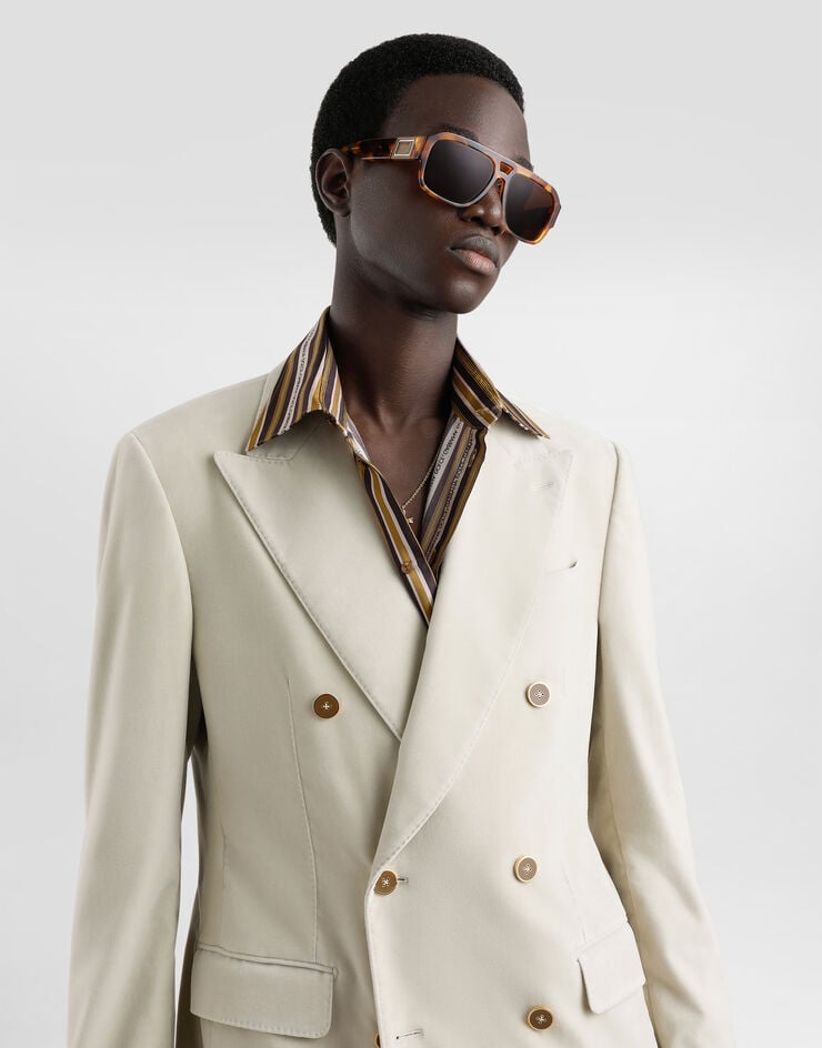 Dolce & Gabbana Chaqueta de botonadura doble en terciopelo Promoción trimestral
