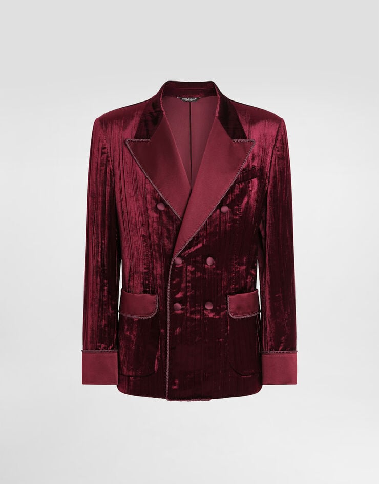 Dolce & Gabbana Chaqueta de botonadura doble en terciopelo