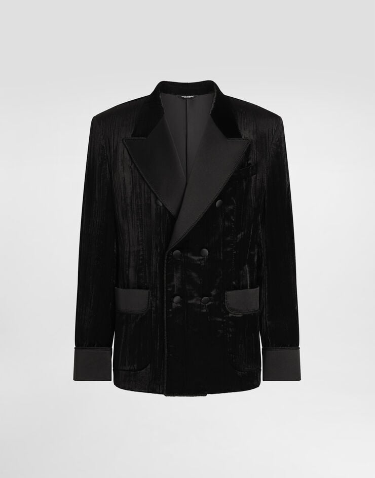 Dolce & Gabbana Chaqueta de botonadura doble en terciopelo