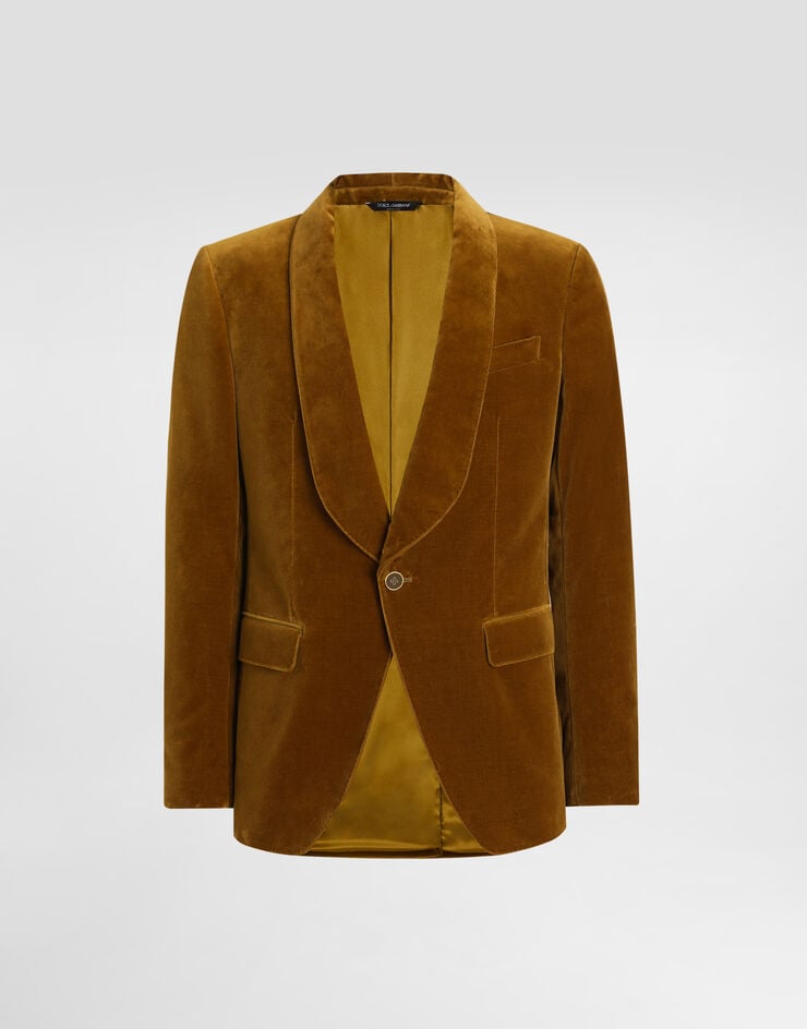 Dolce & Gabbana Chaqueta de terciopelo con botonadura sencilla