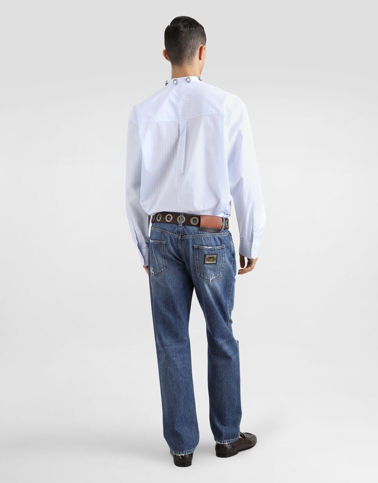 Dolce & Gabbana Vaqueros Classic de algodón con placa Ahorra y exporta