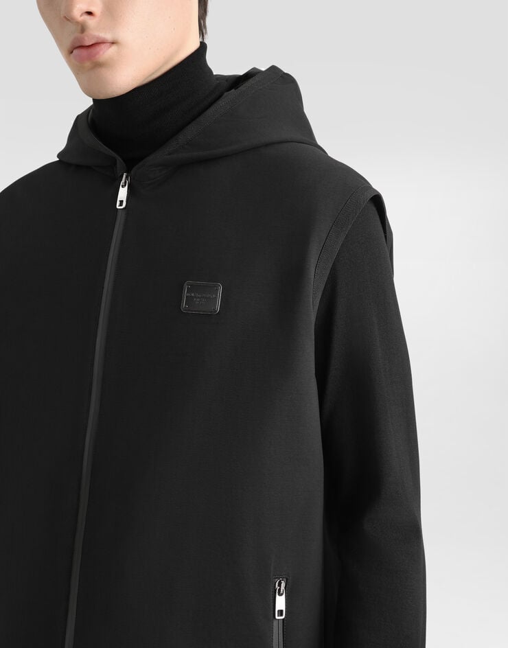Dolce & Gabbana Chaleco de tejido técnico con capucha Precios de Black Friday