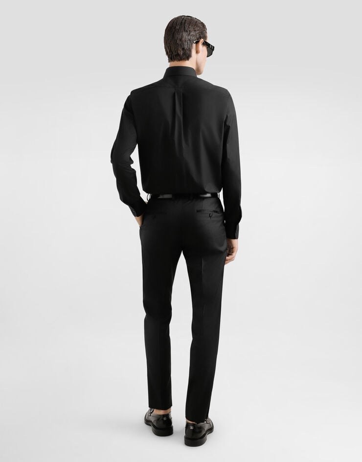 Dolce & Gabbana Camisa de algodón con parche heráldico En oferta