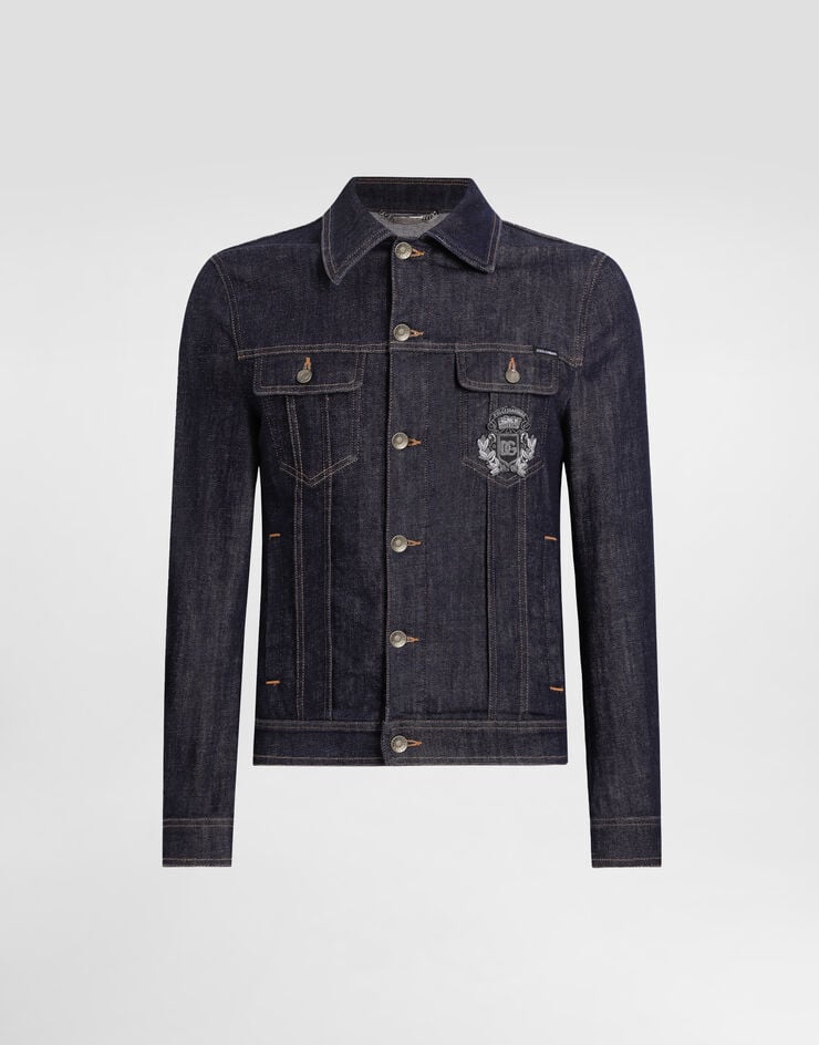 Dolce & Gabbana Cazadora vaquera de algodón con parche