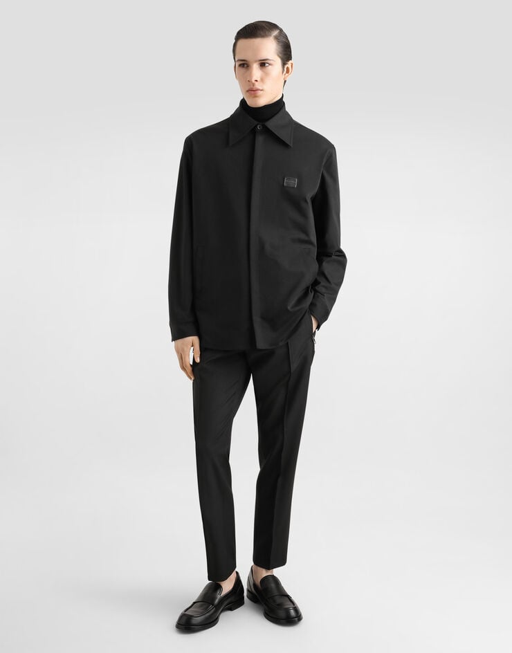Dolce & Gabbana Camisa de tejido técnico con placa Descuentos del mes
