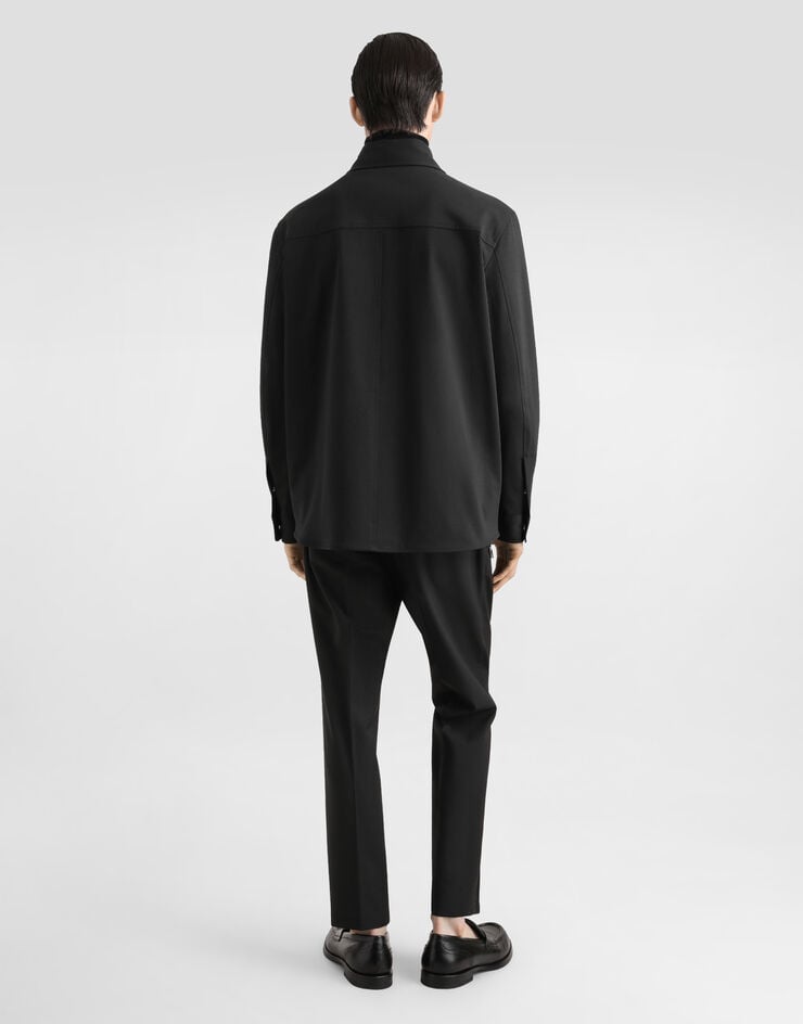 Dolce & Gabbana Camisa de tejido técnico con placa Descuentos del mes