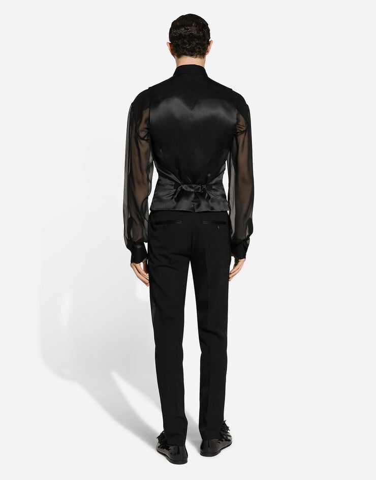 Dolce & Gabbana Pantalón de esmoquin clásico de gabardina Ofertas de temporada