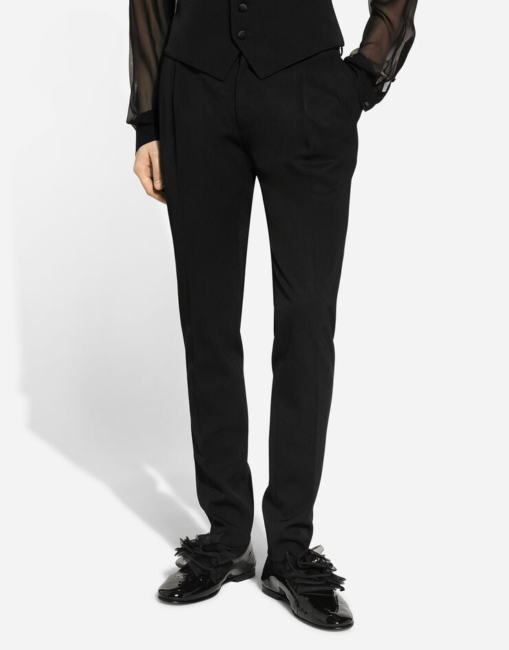 Dolce & Gabbana Pantalón de esmoquin clásico de gabardina Ofertas de temporada