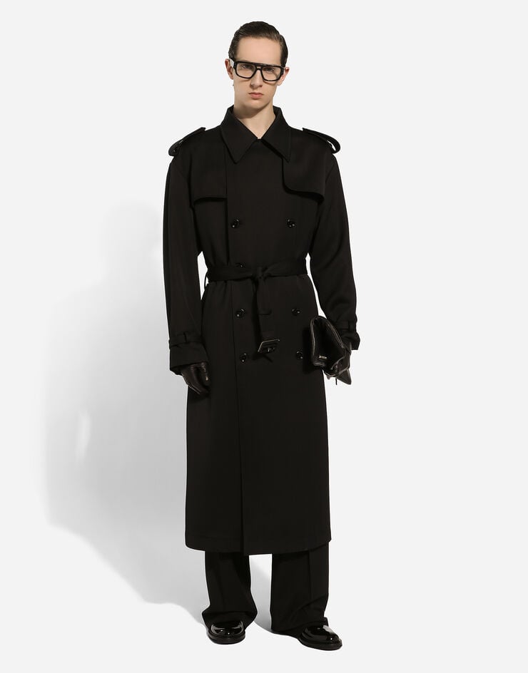 Dolce & Gabbana Gabardina de botonadura doble de lana Ofertas especiales