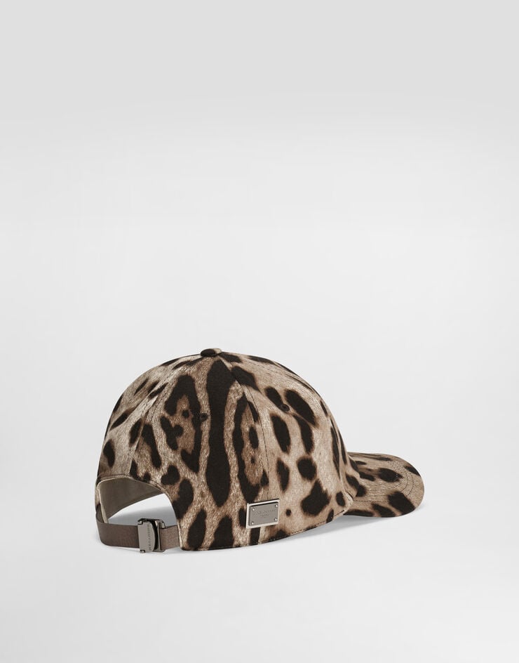 Dolce & Gabbana Gorra de béisbol de algodón con estampado Leopardo Tienda