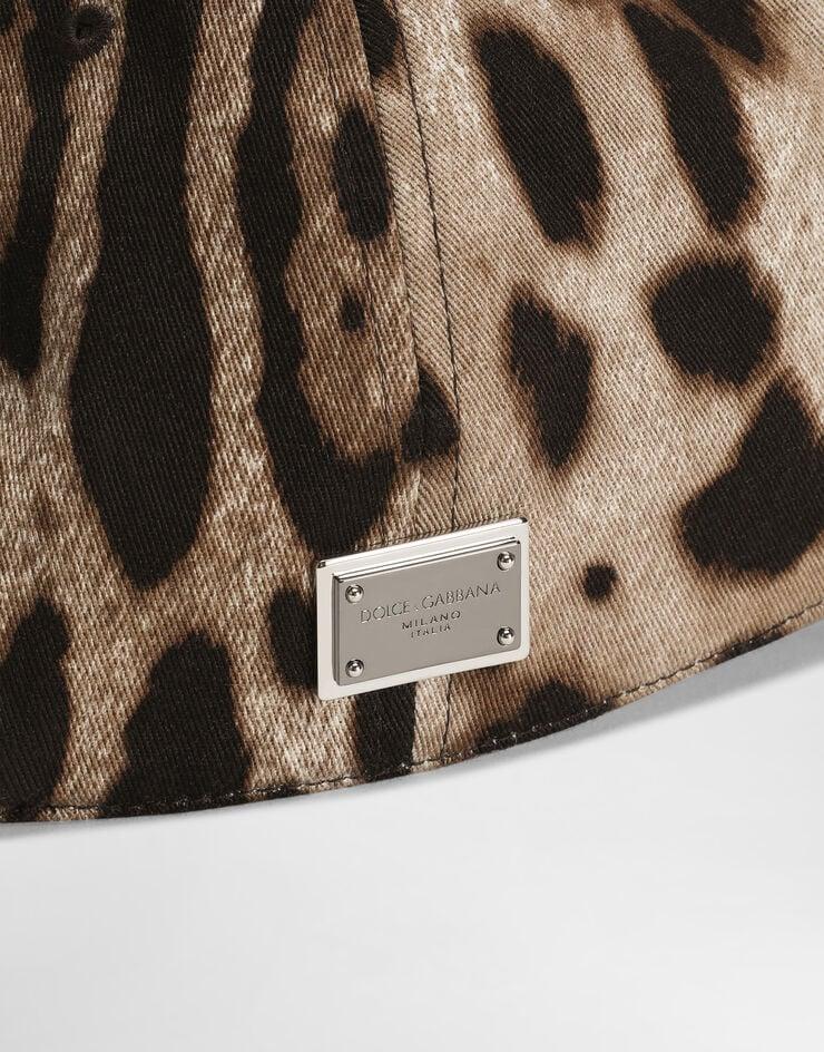Dolce & Gabbana Gorra de béisbol de algodón con estampado Leopardo Tienda