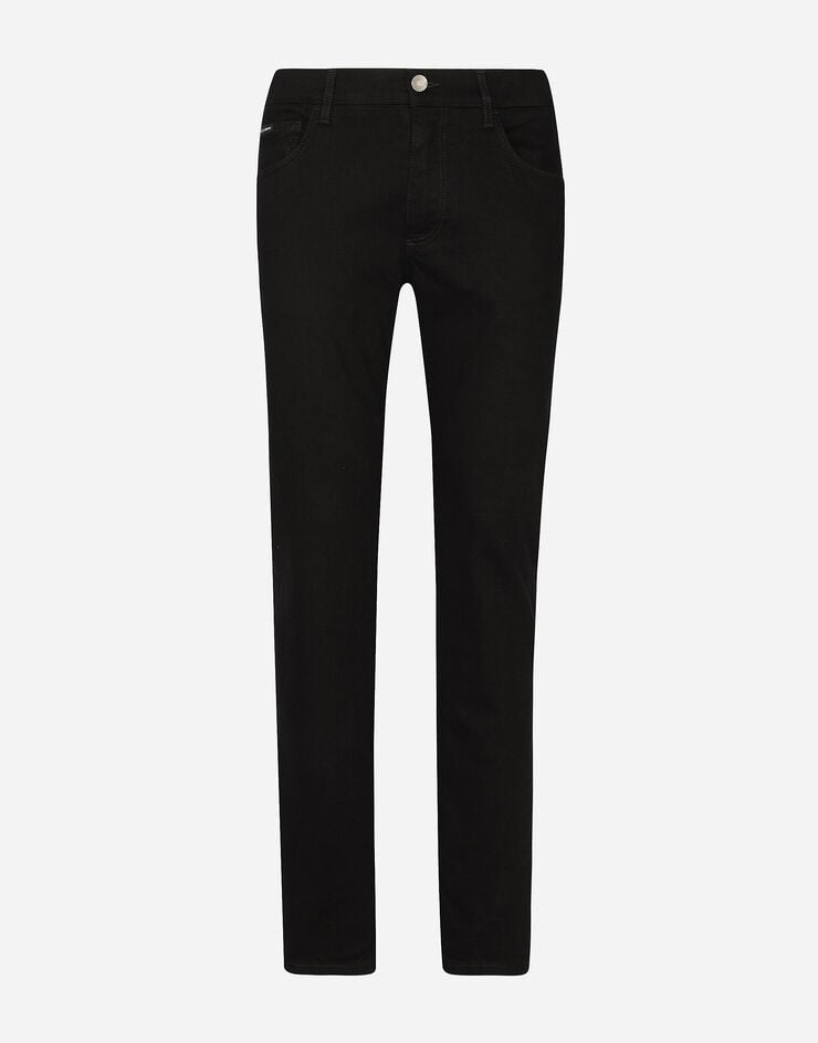 Dolce & Gabbana Vaqueros slim elásticos negros con efecto lavado