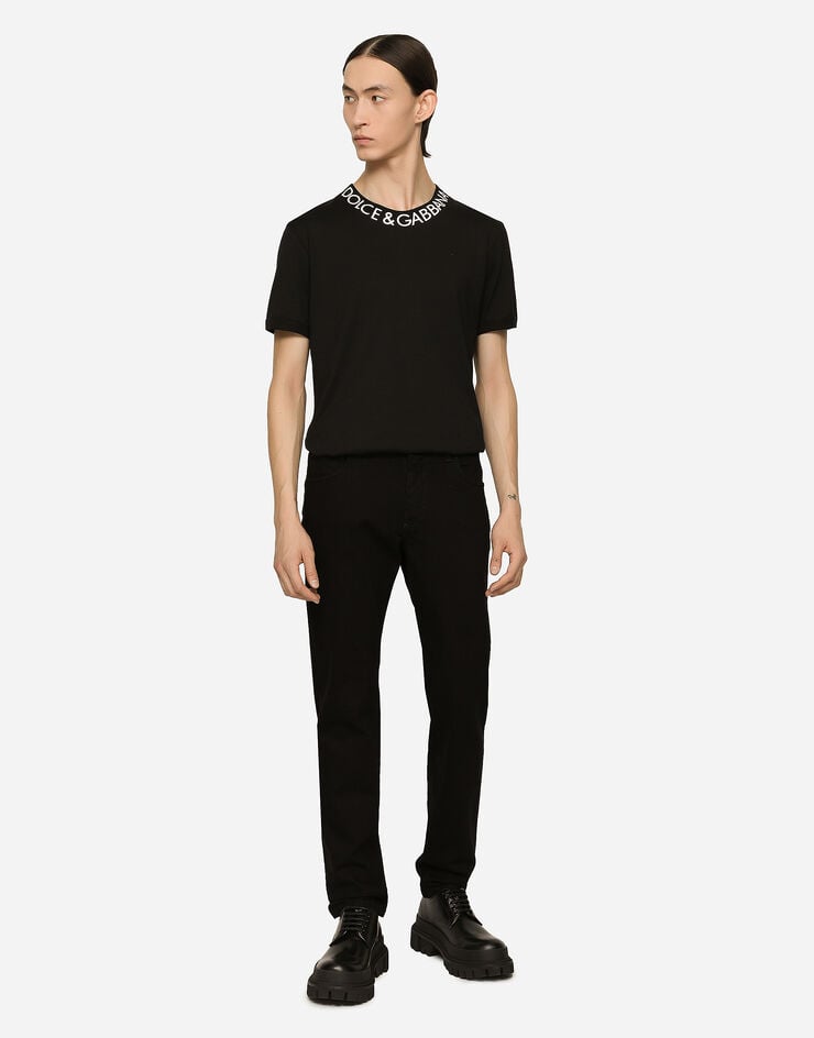 Dolce & Gabbana Vaqueros slim elásticos negros con efecto lavado Envío gratis