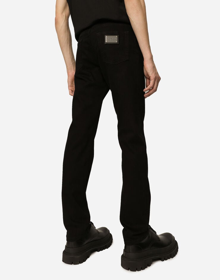 Dolce & Gabbana Vaqueros slim elásticos negros con efecto lavado Envío gratis
