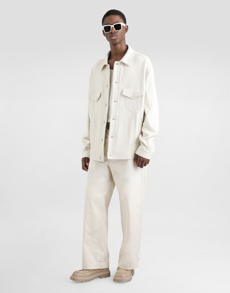 Dolce & Gabbana Pantalones cargo de algodón con placa Precio de fábrica