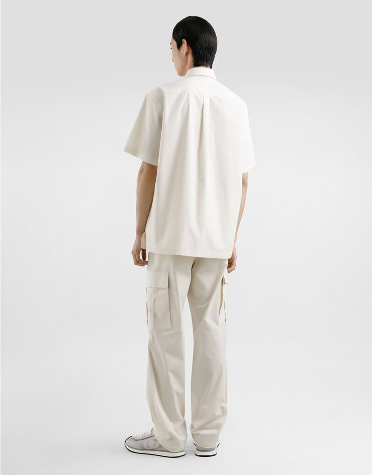 Dolce & Gabbana Camisa de popelina con placa Oferta especial de fábrica