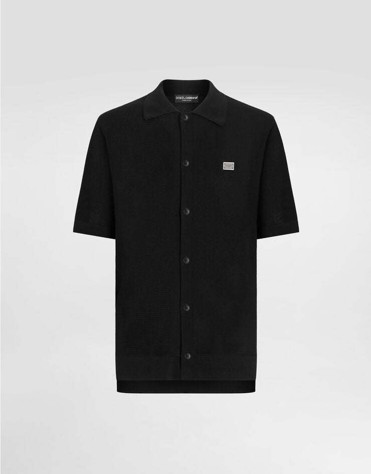 Dolce & Gabbana Camisa de algodón con placa