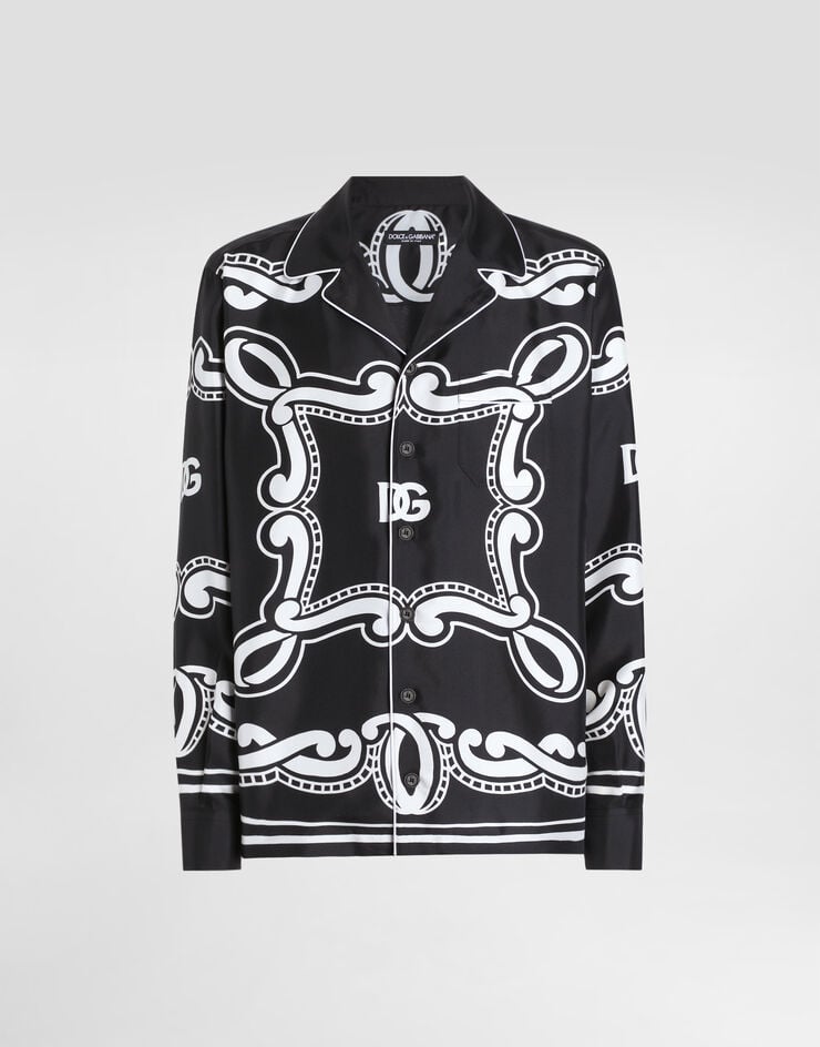 Dolce & Gabbana Camisa vanity de seda con estampado Bandana