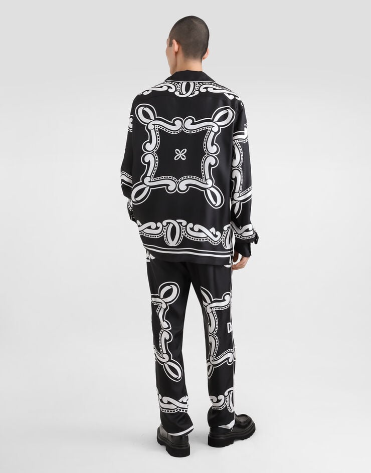 Dolce & Gabbana Pantalón tipo pijama de seda Grandes descuentos