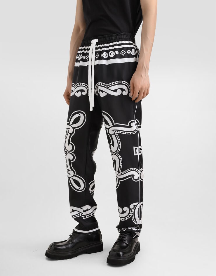 Dolce & Gabbana Pantalón tipo pijama de seda Grandes descuentos
