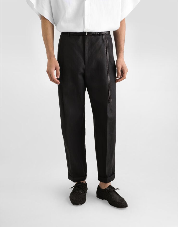 Dolce & Gabbana Pantalones de tela de lino Ahorra y exporta