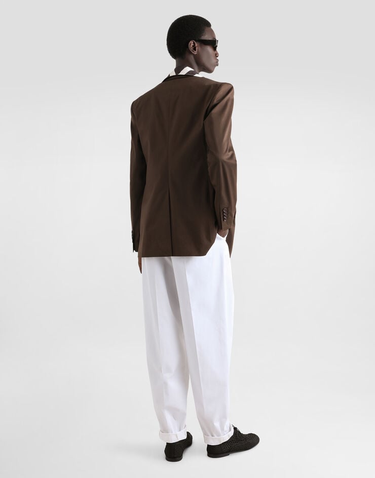 Dolce & Gabbana Pantalones de gabardina de algodón con doble pinza Ofertas especiales
