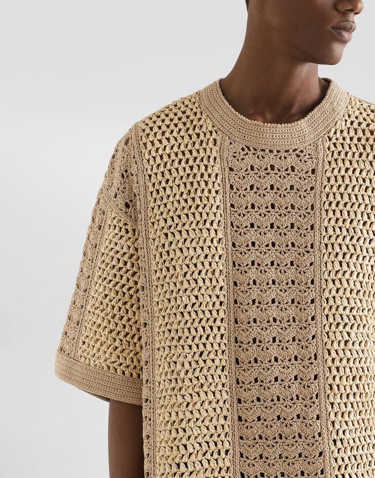 Dolce & Gabbana Jersey de cuello redondo de ganchillo de algodón y viscosa Grandes ahorros