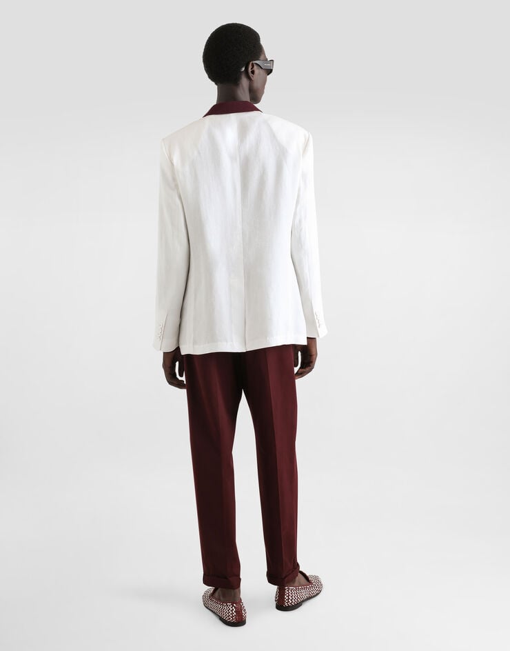 Dolce & Gabbana Pantalones de gabardina de algodón con doble pinza Outlet