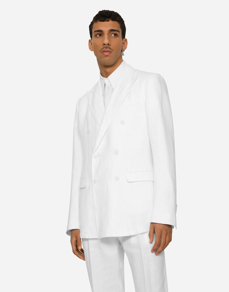 Dolce & Gabbana Chaqueta Taormina de botonadura doble en lino Rebajas