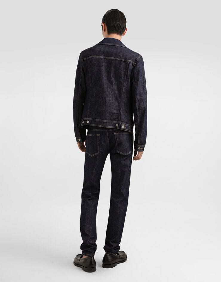 Dolce & Gabbana Vaqueros skinny de algodón elástico con parche Tienda