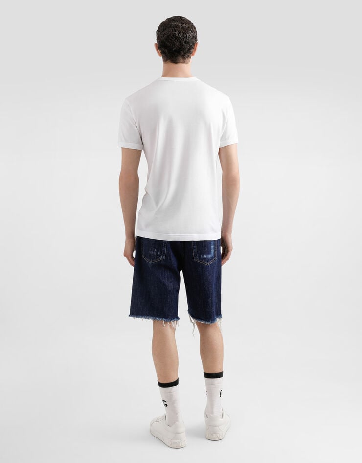 Dolce & Gabbana Camiseta de algodón con parche heráldico Liquidación