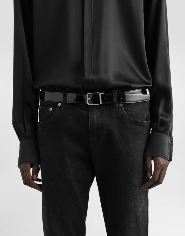 Dolce & Gabbana Cinturón de piel de becerro acharolada Mejor oferta