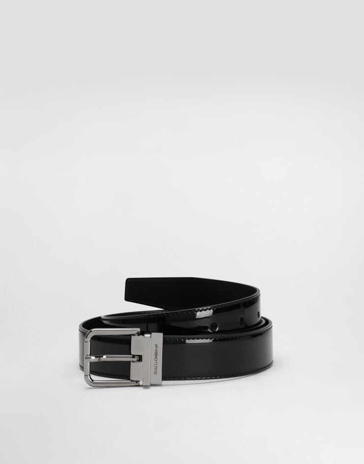 Dolce & Gabbana Cinturón de piel de becerro acharolada Mejor oferta