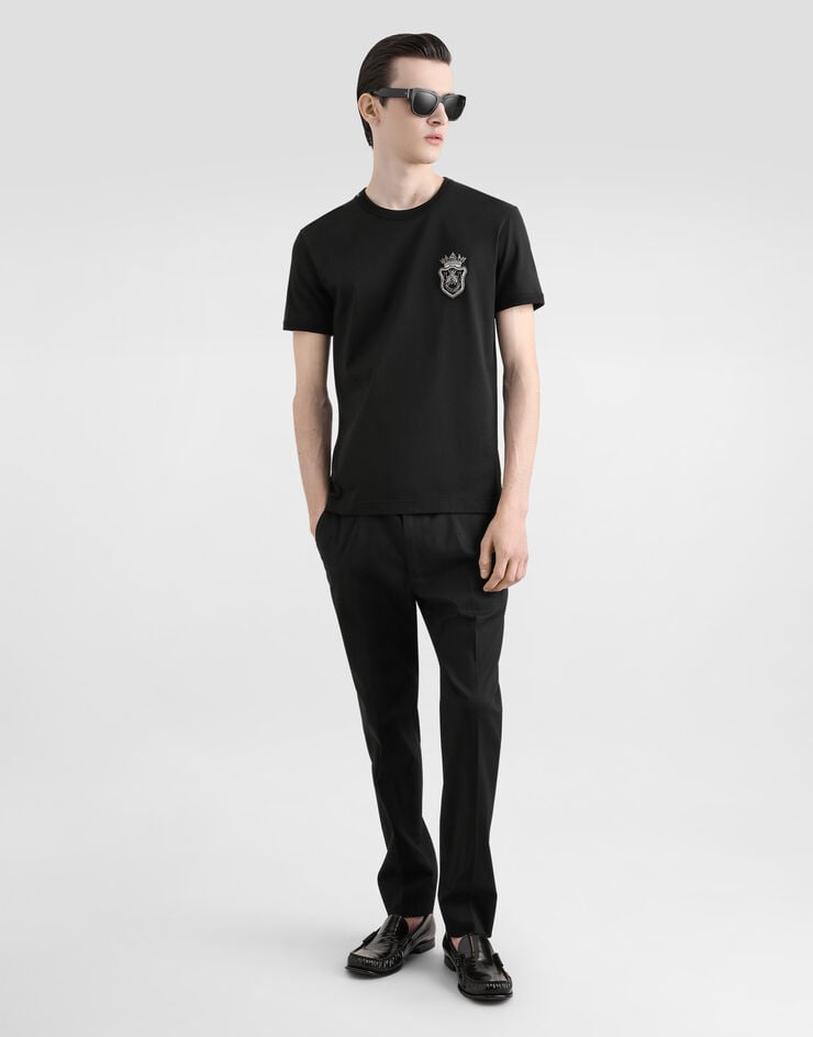 Dolce & Gabbana Camiseta de algodón con parche heráldico Envío gratis