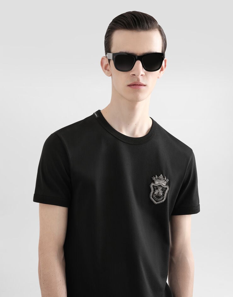 Dolce & Gabbana Camiseta de algodón con parche heráldico Envío gratis