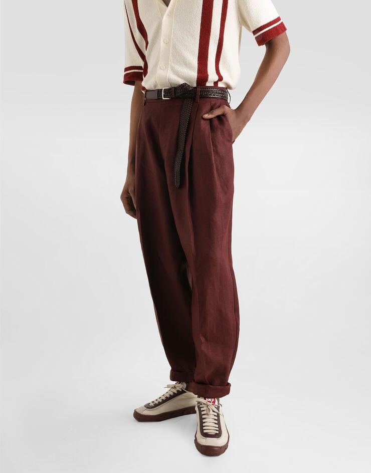 Dolce & Gabbana Pantalones de tela de lino Últimos 2 días