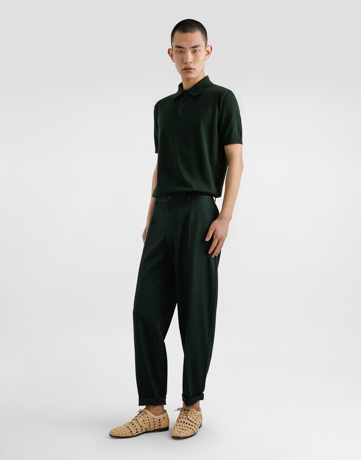 Dolce & Gabbana Pantalones de tela de lana con dobladillo Promoción trimestral