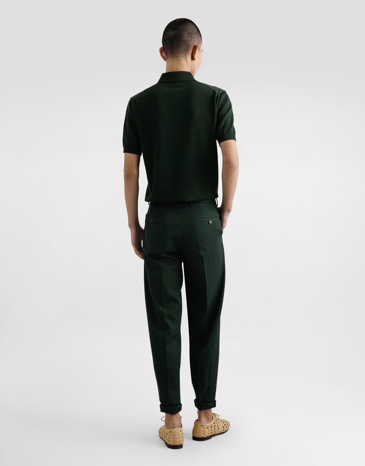 Dolce & Gabbana Pantalones de tela de lana con dobladillo Promoción trimestral
