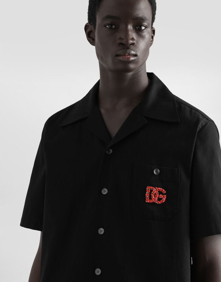 Dolce & Gabbana Camisa Hawaii con logotipo DG bordado Envío internacional gratuito
