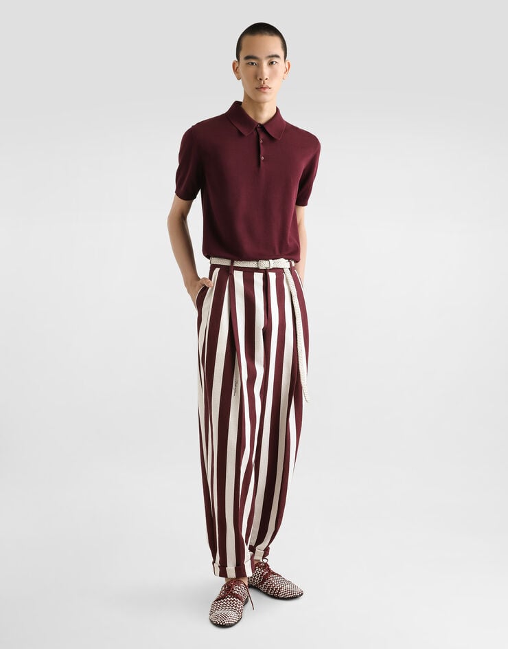 Dolce & Gabbana Jersey polo de manga corta de algodón Tienda de fábrica