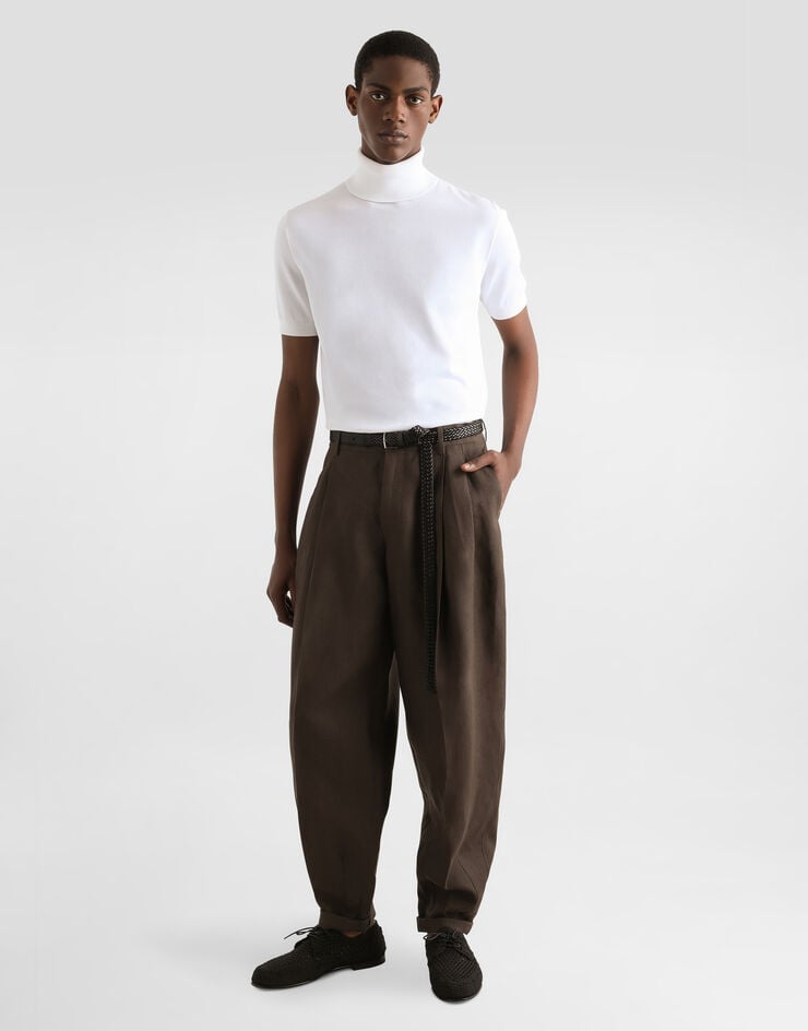 Dolce & Gabbana Pantalones de tela de lino Ahorra y exporta