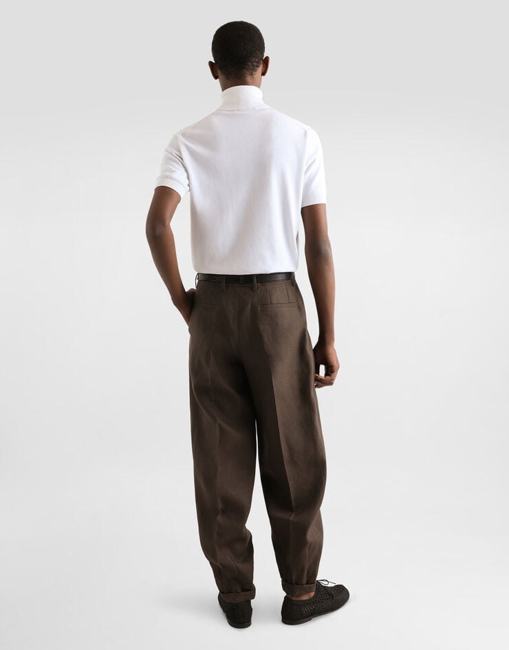 Dolce & Gabbana Pantalones de tela de lino Ahorra y exporta