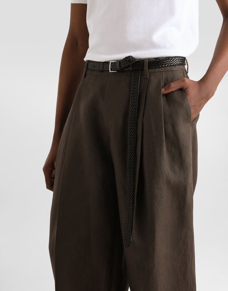 Dolce & Gabbana Pantalones de tela de lino Ahorra y exporta