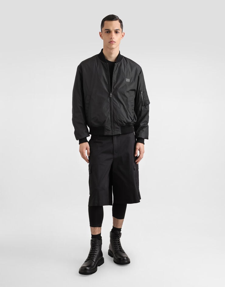 Dolce & Gabbana Bómber acolchada de tejido técnico con placa Precio ultrabajo