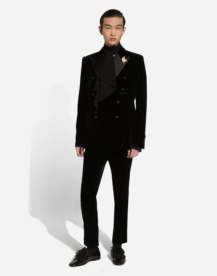 Dolce & Gabbana Camisa oversize de seda con chalina en el cuello Mejor oferta