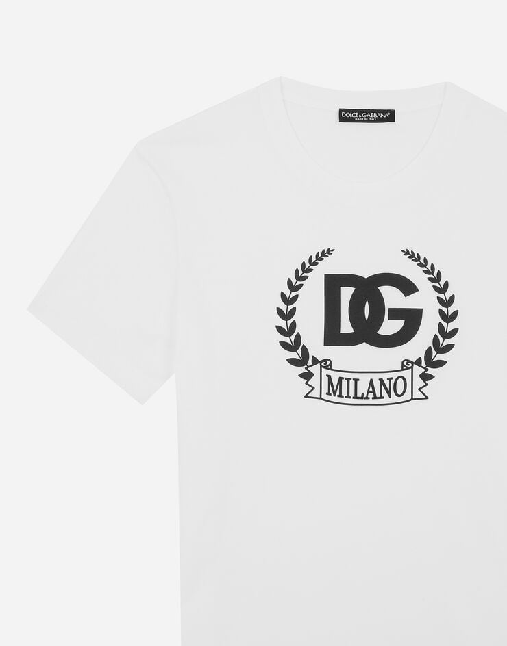 Dolce & Gabbana Camiseta de manga corta de algodón con estampado DG Promoción trimestral