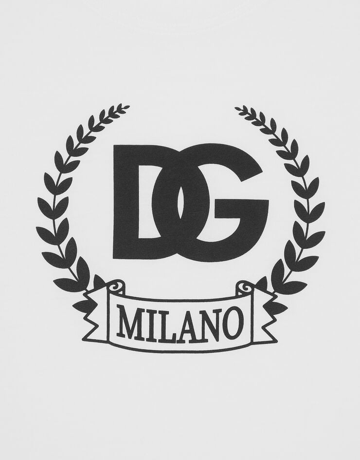 Dolce & Gabbana Camiseta de manga corta de algodón con estampado DG Promoción trimestral